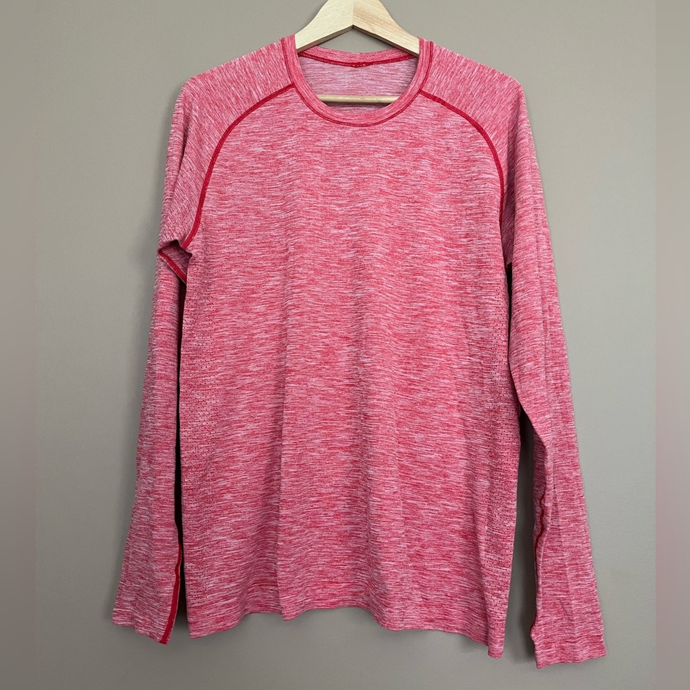{Lululemon} Metal Vent Tech Long Sleeve in Heathered Red - Mens Medium